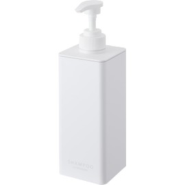 Yamazaki 1538 Soap Dispenser, Shampoo White, W 2.8 x D 3.0 x H 9.4 inches (7 x 7.5 x 24 cm), Tower Refill Bottle, Shampoo Bottle