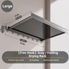 23.6in Width Retractable Clothes Drying Rack with Template, Wall Mounted