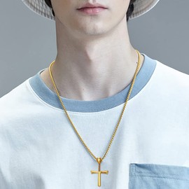 PDTJMTG Baseball Necklace Sterling Silver Bible Cross Verse Philippians 4:13 I CAN DO All Things Baseball Necklace Gift for Men Boy (Gold G)