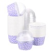 sourcing map 50 Set Cupcake Liners with Dome Lids, Muffins