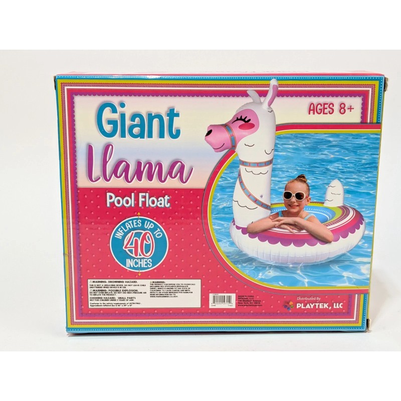 Playtek Giant Llama 40” Pool Float W/ Repair Patch Included