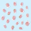 Pack of 24 Medium Length False Nails Simple Line Artificial