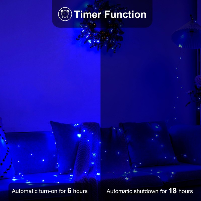Ariceleo 2 Pack 16.4ft Battery Operated String Lights with Timer,