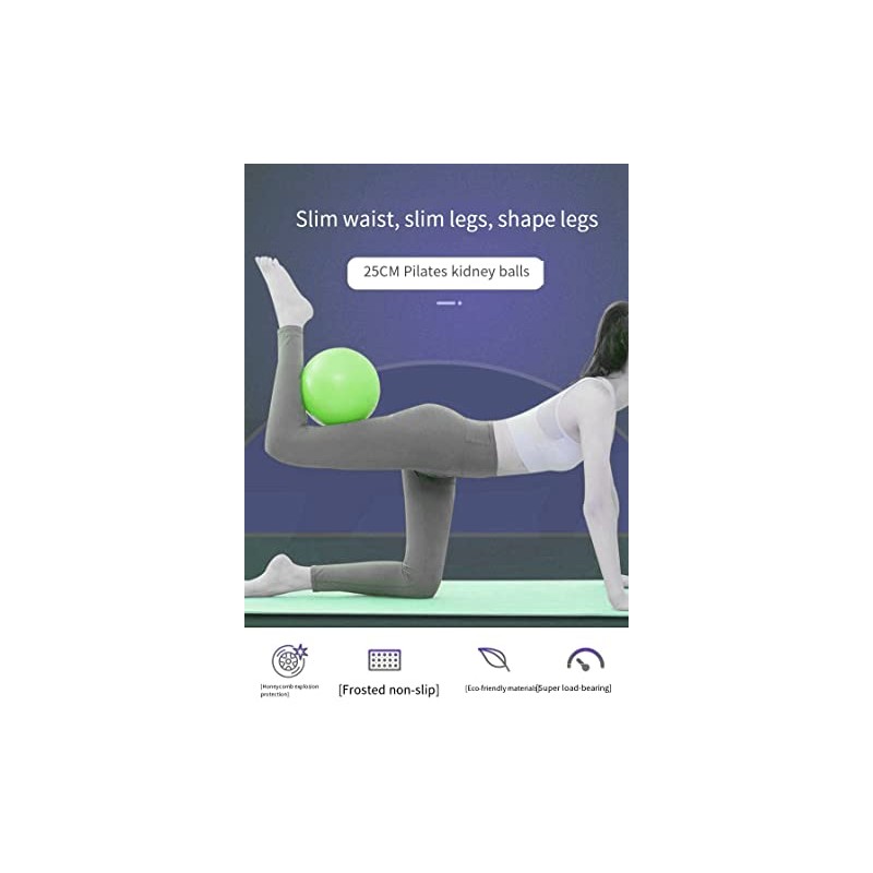 LORJE Small Exercise Ball, Yoga Ball，Mini Pilates Ball, 9 Inch