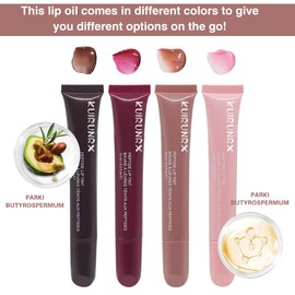 KUIRUNRX® Lipstick with Creamy Texture, Waterproof Lipstick, Hydrating Lip Jam High Gloss Plumping Lip Gloss Set, for Moisturising and Nourishing Formula (4 Pieces)
