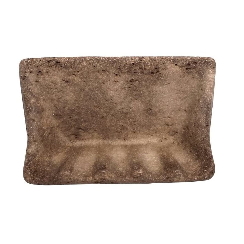 Tenedos Premium Classic Noce Brown Travertine Resin Soap Dish Holder
