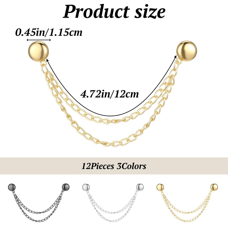 12 Pcs Magnet Clothing Pins Multi-Function Magnetic Clothing Clips Metal