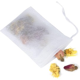 100 Pcs Empty Tea Bags Muslin Bag 5 X 7 cm Mesh Bags Reusable Tea Bags Mesh Bags for Filtering, Cooking Spice, Isolating Tea and Coffee Grounds