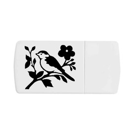 'Bird Sitting on Tree Branch' Pill Box with Tablet Splitter (PI00034958)