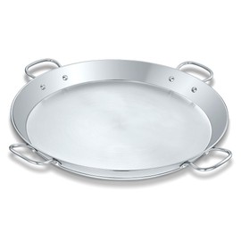 Concord Premium Stainless Steel Paella Pan with Heavy Duty Triply Bottom (20" (50 CM))