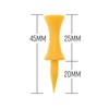 ECADDIE Yellow 45mm Plastic Castle Graduated Golf Tees (25 Pack)