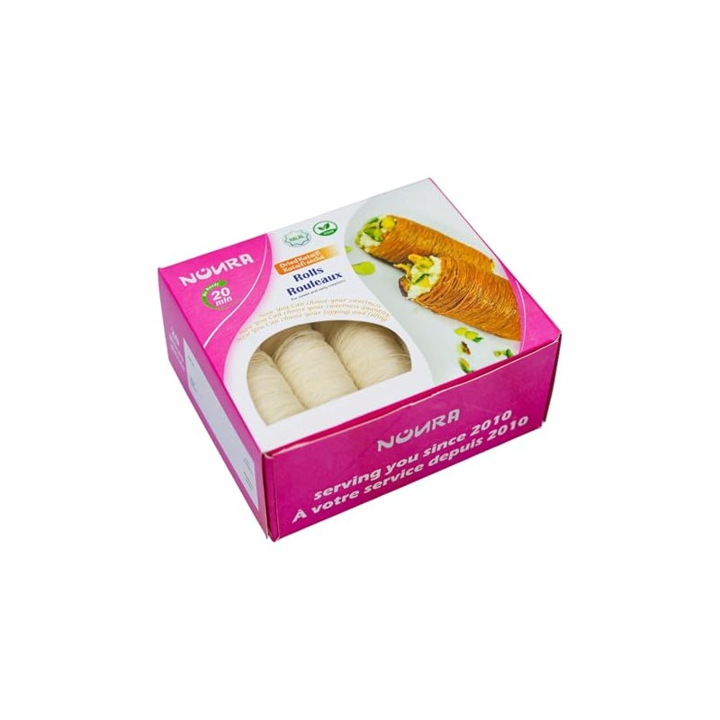 Noura Dried Kataifi Pastry Rolls, Pack of 20, Ready in