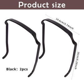 Fashionable Headbands, Pack of 2 Sunglasses Headband, Invisible Headband, Headband for Women, Thick Hair Fashion Headband, Curly Thick Hair Headband, Hoop Thick Square Headband