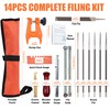 karvayna Universal Field Chainsaw File Kit, 14pcs Chain Saw File