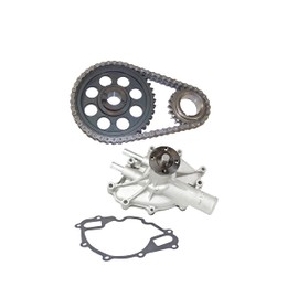 DNJ TK4113WP Timing Chain Kit with Water Pump for 1987-1997 Ford Bronco, E-150 Econoline, E-150 Econoline Club Wagon 5.0L-5.8L V8 16V OHV 302cid