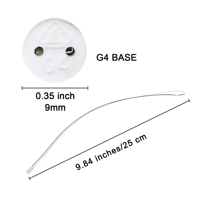 Rayhoo G4 LED Bulb Socket Halogen MR11 Base Ceremic Lamp