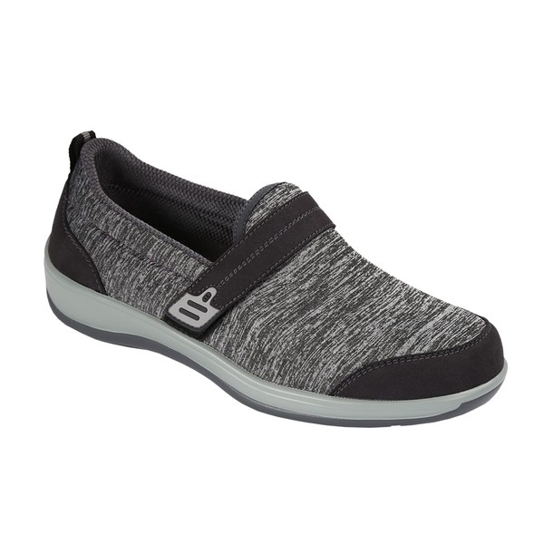 Orthofeet Women's Casual Orthopedic Slip-ons with Arch Support Quincy Grey