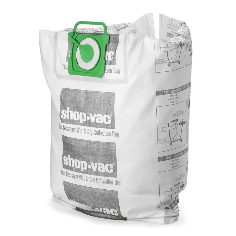 Shop-Vac 9021633 Genuine Wet/Dry Tear Resistant Collection Filter Bags, 12-20