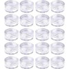 20Pcs 5ml Transparent Small Travel Sample Containers with Lids, Mini