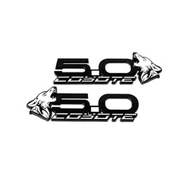 Coyote Badge Shop - V4 Coyote 5.0" Fender Badges (Pair) - White