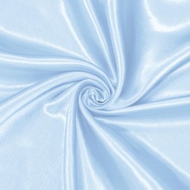 Homiest Light Blue Satin Fabric by The Yard, 1 Yard x 58 Inch Charmeuse Satin Fabric Silky & Shiny Cloth Fabric, Smooth Bridal Satin Fabric for Wedding Dress, Clothing Making, DIY Crafts, Sewing