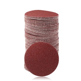 SPEEDWOX 100pcs Sanding Discs 3 inch Sandpaper 60 Grit Hook and Loop Sanding Discs for Drill Grinder Rotary Tools No Hole