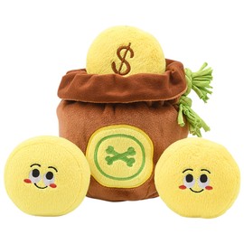 HugSmart Pet – Squeaky Hide and Seek Plush Dog Toys | Cute Interactive Plush Puzzle Toys for Small/Medium Dogs (Small, Kiwi Juice)