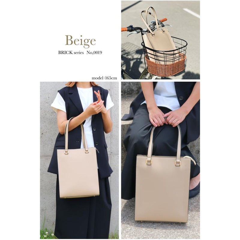ANDSHIN Vertical Tote Bag - Lightweight A4 Large Capacity Women's