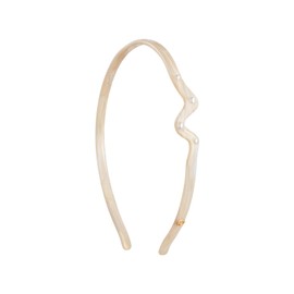 EVITA PERONI Headbands for Women Thin Hairband with Pearl Fashionable Womem Headband Acetate Material Flowing Rhythmic Headband - Light Dazzling Gold