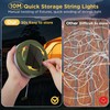 10M Camping Lichterkette Aufrollbar, Tragbare 3 in 1 Outdoor Lichterkette,