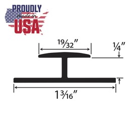 Outwater Plastic H Channel Fits Material 1/4 Inch Thick Black Styrene Divider Moulding 8 Foot Length Commercial Pack (Pack of 25, 200 Feet Total)