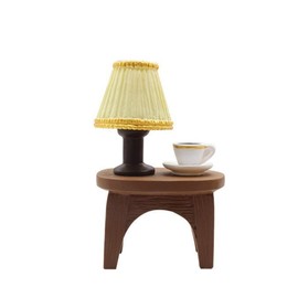 KARLOR mini table lamp with coffee, miniature table lamp set mini furniture decoration dollhouse furniture small ornaments car ornaments garden decoration desktop table decoration