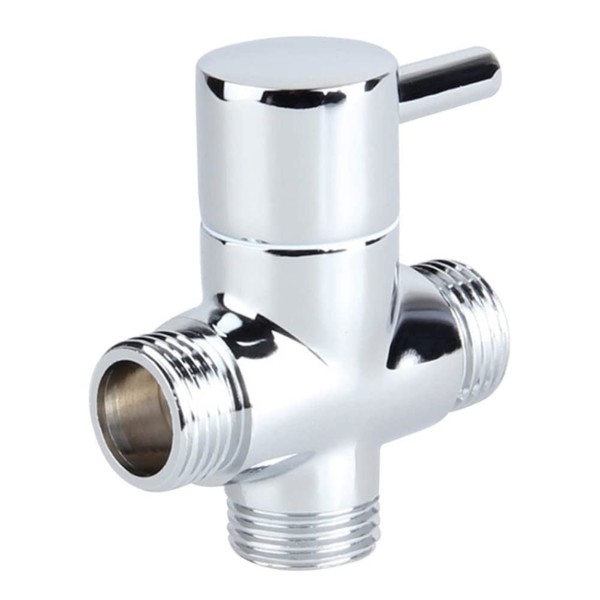 Shower Diverter Valve Replacement, 3 Way T-Adapter Shut-Off Valve for