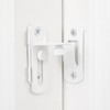 INIRET 90 Degree White Flip Barn Door Lock,Protect Privacy-Security Gate