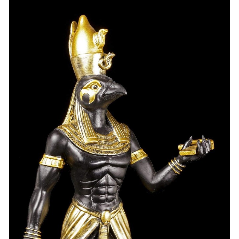 Horus Figure - Egyptian Warrior Black Gold - Decorative Egypt