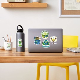 100PCS Stickers for Environmental Protection,Earth Day Stickers,Teens Boys and Girls Sticker Pack Vinyl Skateboard Guitar Door Laptop Luggage Car Bike Water Bottle Birthday Party Supplies Stickers