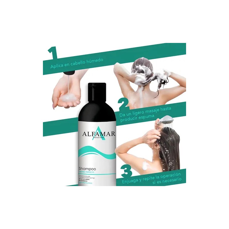 Shampoo Neutro Perfecto Alfamar Sin Sal Para Limpieza Profunda Y