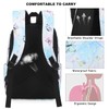 Fuyicat Marble Butterfly School Backpack Set for Girls, 3-in-1 Kids