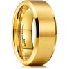 King Will 8mm Basic Wedding Ring For Men Gold Electroplated