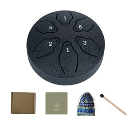 Rain Drum for Outside Garden, 3 Inch 6 Notes Steel Tongue Drum Rain Chime, Chakra Drum for Rain