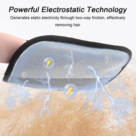 AUBELL Pet Hair Removal Glove for Dogs & Cats, 2025 Upgrade Reusable Efficient Five-Finger Electrostatic Pet Hair Remover Magic Brush for Clothes,Couch, Carpet, Car Seat（1Pcs,Black）