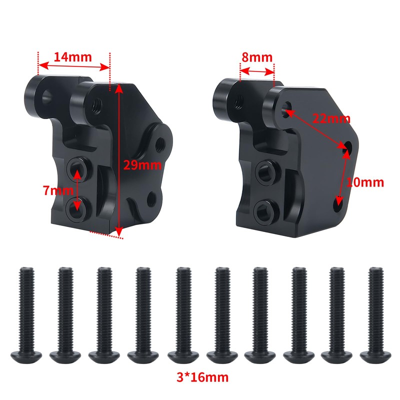 MORFUM 4PCS RC Aluminum Lower Shock Link Mount Shock Suspension