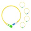 Lebrudos 5Pcs 0.5 Meter Fiber Optic Patch Cord SC to