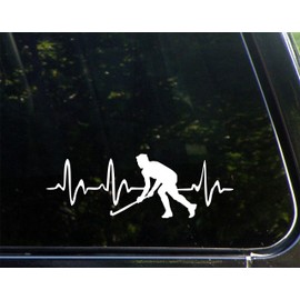 Sweet Tea Decals Hockey Player Lifeline - 8-3/4" x 3"- Vinyl Die Cut Decal/Bumper Sticker for Windows, Trucks, Cars, Laptops, Macbooks, Etc.