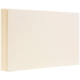 JAM PAPER Blank Flat Note Cards - 4 5/8 x 6 1/4 (Fits in A6 Envelopes) - Ivory Panel - 50/Pack