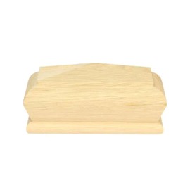 Jackson Woodturners Oak Half Pyramid Cap – Recessed to Fit 90mm x 43mm Half Newel Post – Unfinished Solid Oak Stair Part 120mm x 60mm x 53mm