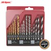 Hi-Spec 16pc Compact Multi Steel Drill Bit Box Case Set.