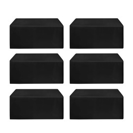 HolidayIdeas Fitted Black Tablecloths - 72 x 30 Inch - 6 Pack Rectangle Table Clothes for 6 Foot Tables, Polyester Fabric Table Cover for Folding Table, Parties, Holiday Dinner, Wedding, Trade Show