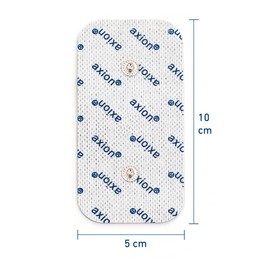 4 axion Elektroden-Pads 10x5 cm kompatibel mit Compex TENS-Geräten | Wiederverwendbar Klebe-Elektroden für EMS Trainer | Sehr gute Haft - & Leitfähigkeit | Zertifiziertes Medizinprodukt