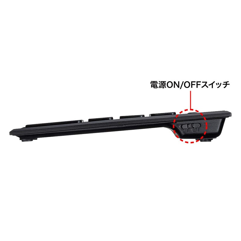 Sanwa Supply NT-WL21BK Wireless Tenkey USB A Connection Pantograph Key